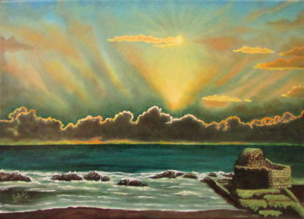 Atardecer en playa...