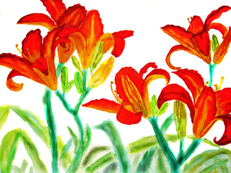 Red lilies