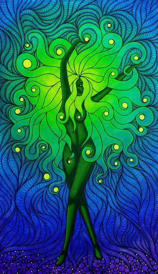 Emerald Spirit Acrílico Lienzo Desnudos