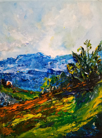 "El Valle del Gozo" Óleo Lienzo Paisaje