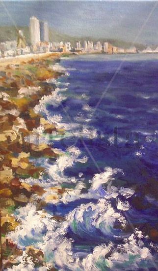 183 Escullera Acrylic Canvas Marine Painting