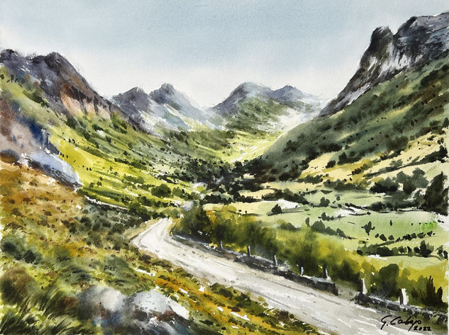 valle del lago somiedo Watercolour Paper Landscaping