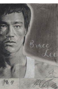 Retrato de bruce lee