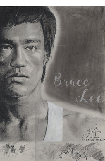 RETRATO DE BRUCE LEE Charcoal