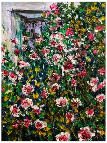 Rosal de pitimini Oil Canvas Floral Painting