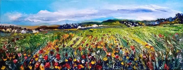 Campos de Linares en primavera (Jaén) Oil Canvas Landscaping