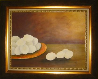 Bodegon Huevos Acrylic Canvas Still Life Paintings