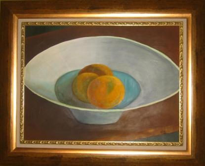 Bodegon de Naranjas Acrylic Canvas Still Life Paintings