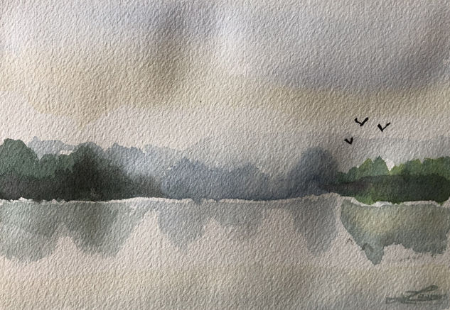 Calma tras la tormenta Watercolour Paper Landscaping