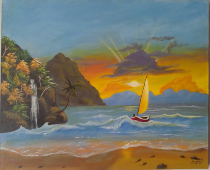 Atardecer en la playa