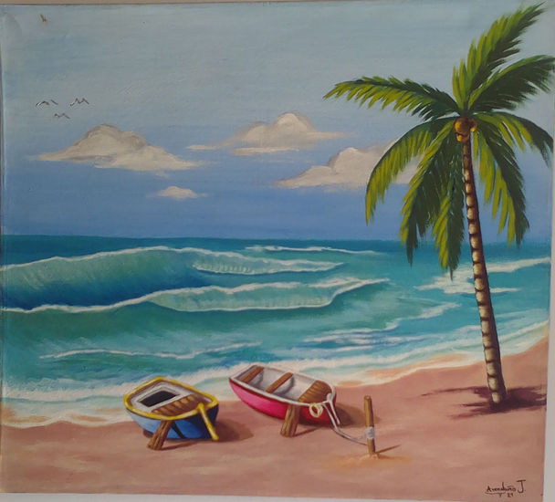 Día playero Acrylic Canvas Landscaping