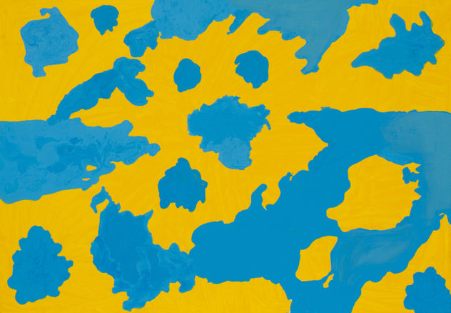 Abstract light blue and yellow