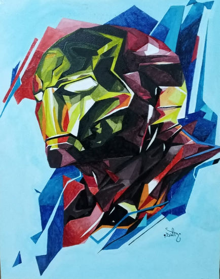 Ironman Geométrico Watercolour Card Others