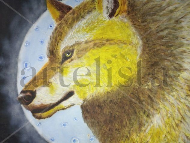 Wolf Oil Canvas Animals