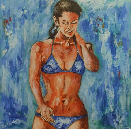 Mujer saliendo del...