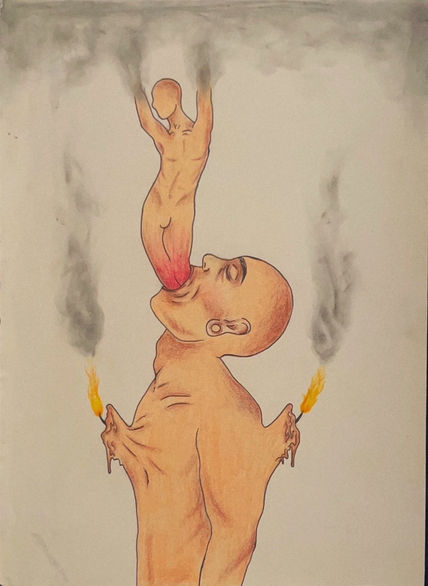 El niño de volcán