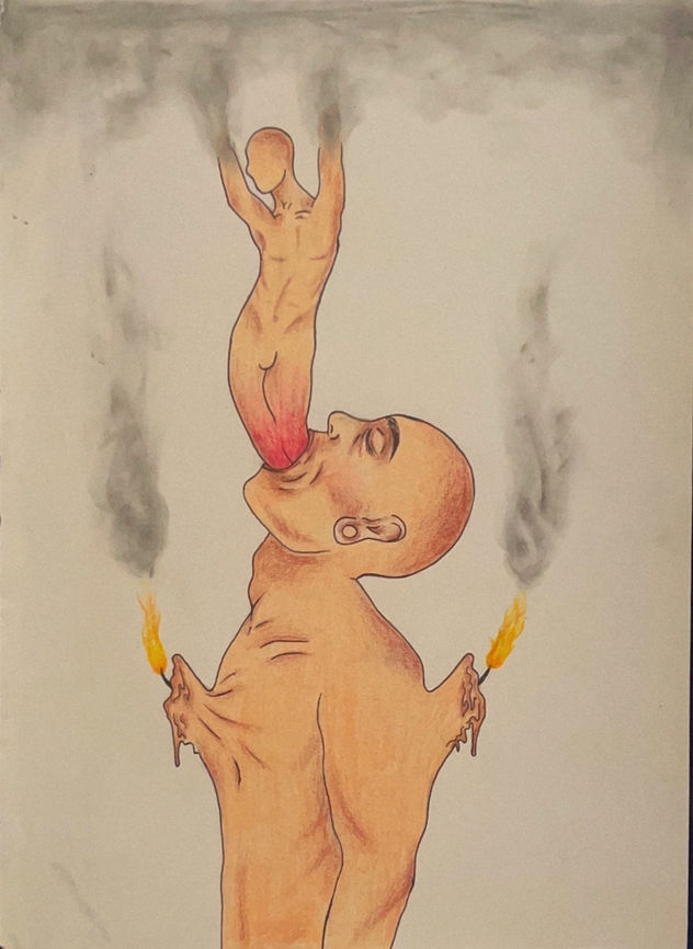El niño de volcán