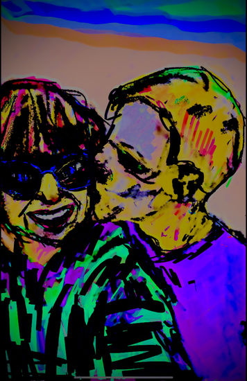 Zach&Sara Watercolour Paper Portrait