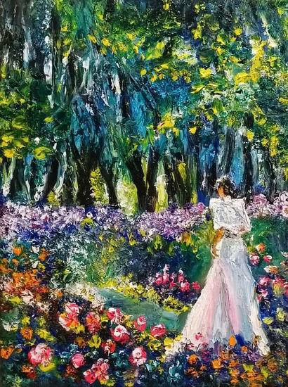 "DAMA DE PRIMAVERA" Oil Canvas Landscaping