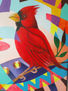 pájaro rojo