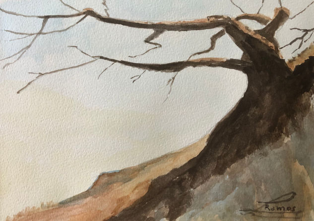 Árbol muerto Watercolour Paper Landscaping