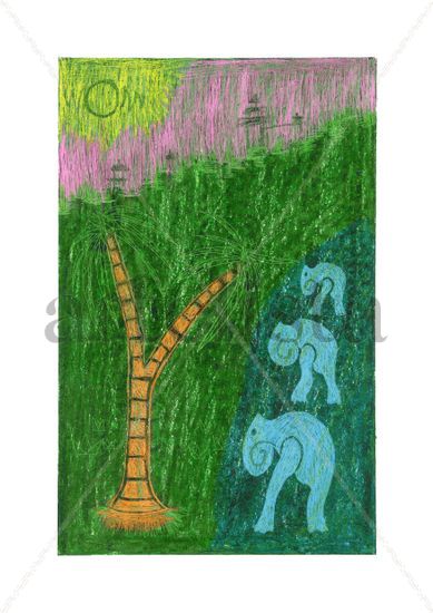 Paisajes de la India Mixed Media