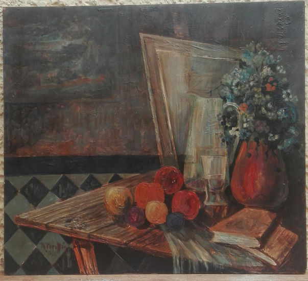 Bodegon frutero casero Oil Canvas Still Life Paintings