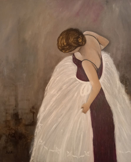 El vestido de Tul Oil Canvas Figure Painting