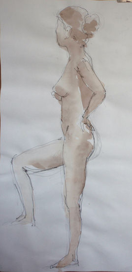 Gabriela 1 Watercolour Paper Figure Painting