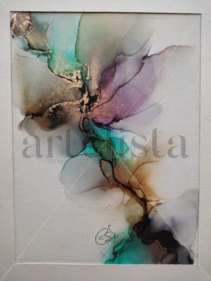 Flor Ink Canvas Floral Painting