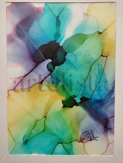 Floral prisma Ink Paper Floral Painting