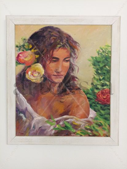 Las rosas Oil Canvas Floral Painting