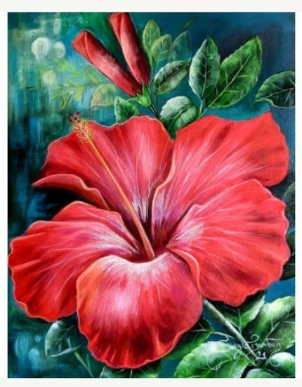 Tulipan Acrylic Canvas Floral Painting