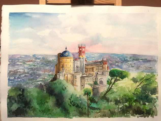 Palacio Da Pena Watercolour Paper Landscaping