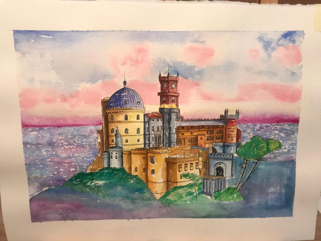 Palacio Da Pena Watercolour Paper Landscaping