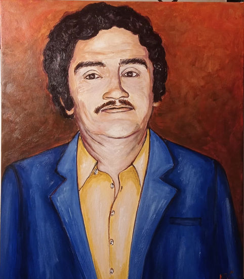 retrato del padre de rosalia,( Rosalía faundez, constitucon chile) Acrílico Lienzo Retrato