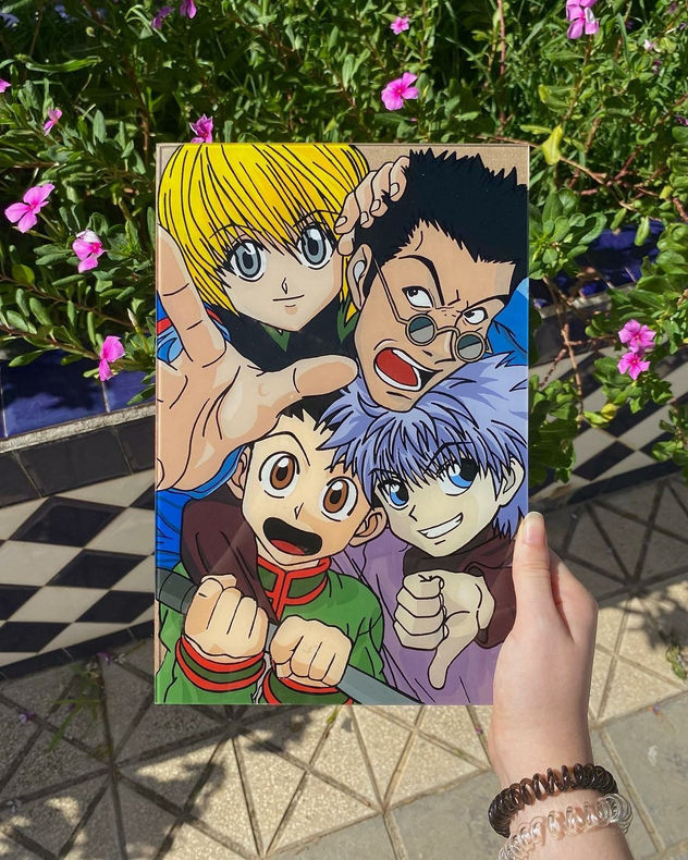 glass painting 20x30 hunter x hunter