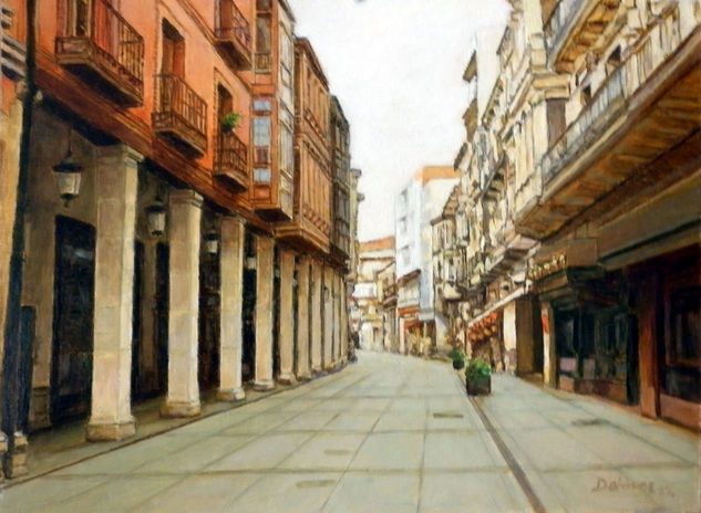 Calle Mayor (Palencia) Óleo Cartulina Otros