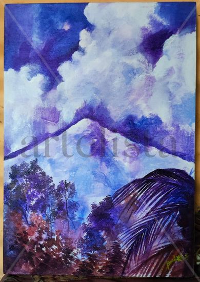 Volcan in dreams Acrylic Canvas Landscaping