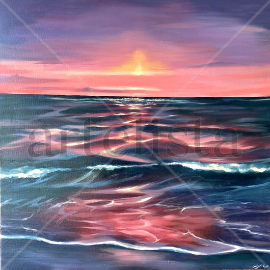 Amanecer de verano Oil Canvas Marine Painting