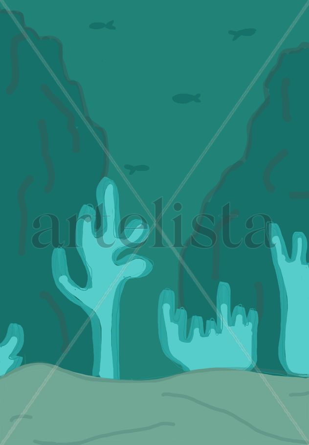 Deep sea blue