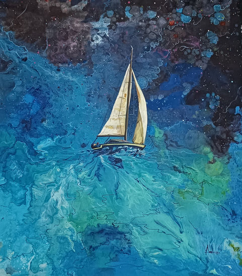 Mar Abierto Acrylic Canvas Marine Painting