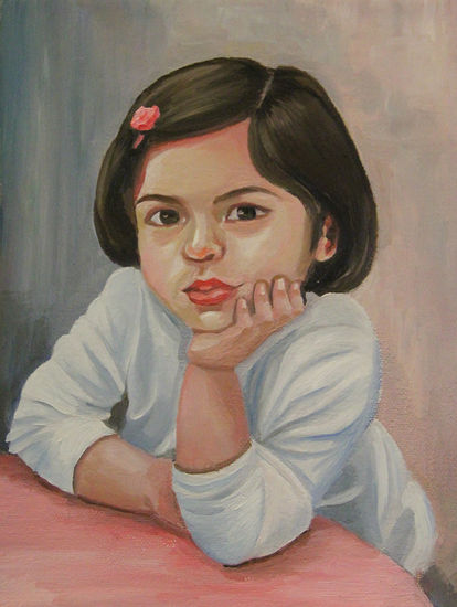 Niña Óleo Lienzo Retrato