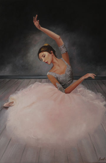 Balerina Oil Canvas Figure Painting