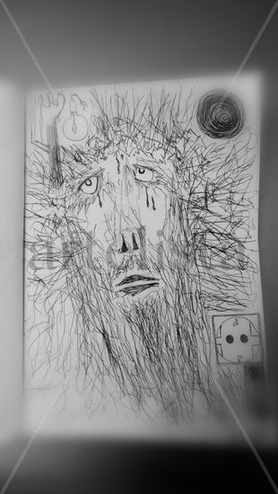 Enchufe con Jesús Ink Paper Portrait