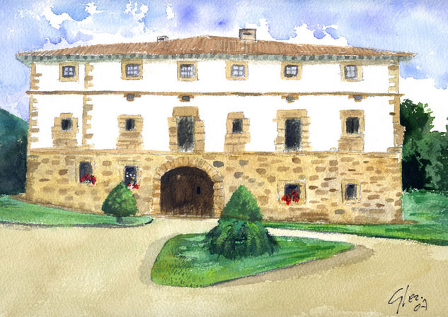 Casona del norte Watercolour Card Landscaping