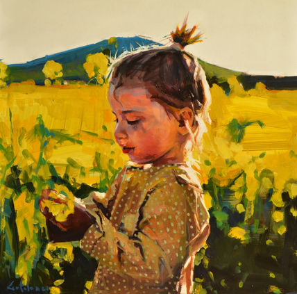 Niña con flores...