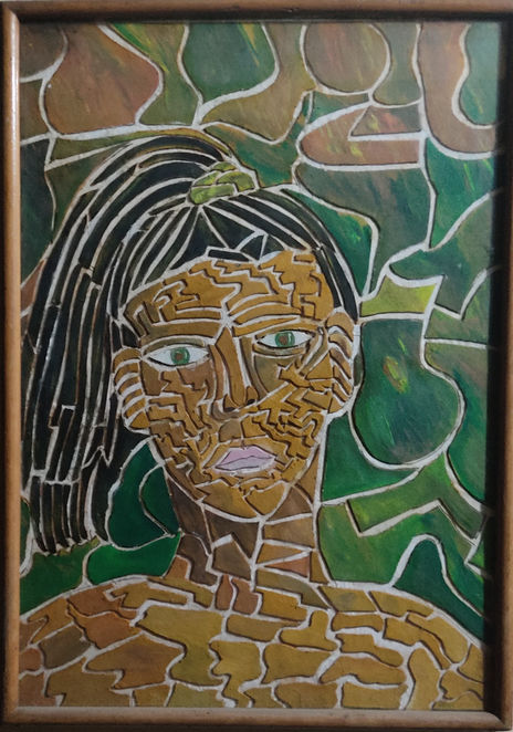 Muchacha en puzzle