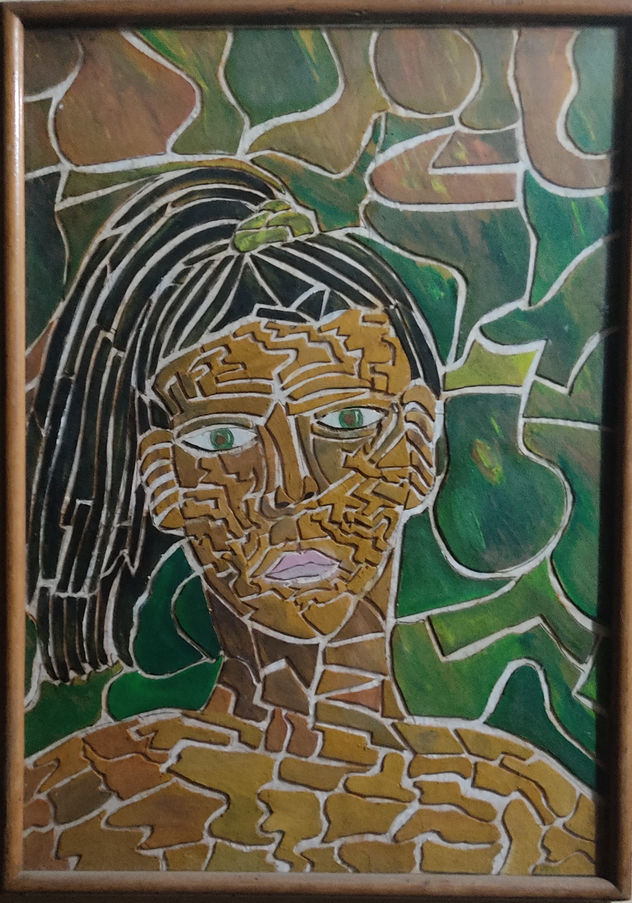 Muchacha en puzzle