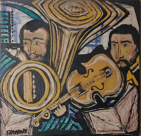 Músicos Óleo Lienzo Retrato